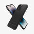 ACS04812 - iPhone 14 Pro Max Case Rugged Armor (MagFit) in matte black showing the back